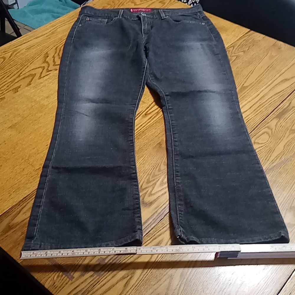 LEVI'S STRAUSS Jeans Womens BLACK 10 NOUVEAU BOOT CUT Denim Preowned Pants